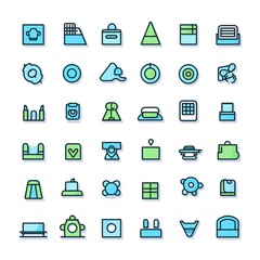 Outline icon set featuring essential  industry symbols, crafted with black lines on a minimal white background, perfect for UI/UX design, app interfaces, and clean, fresh design aesthetics.