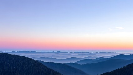 Soft Pastel Gradient - Peaceful Sunset Over Sea