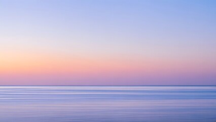 Pastel Sunset Horizon - Serene Ocean View Landscape