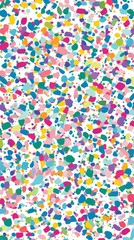 Obraz premium A vibrant and playful pattern featuring an array of multicolored hearts interspersed with cheerful polka dots, creating a lively and whimsical design perfect for various creative projects.