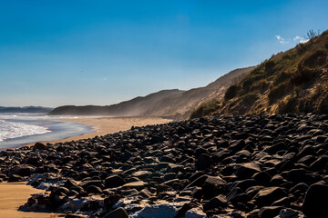 beach and sea Phillip Island Australia Forrest Caves low tide.