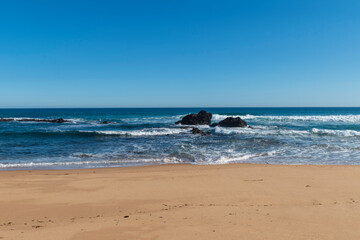 beach and sea Phillip Island Australia Forrest Caves low tide.