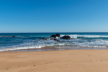 beach and sea Phillip Island Australia Forrest Caves low tide.