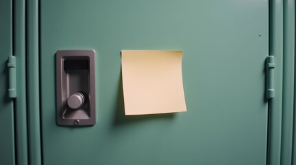 Doctor's note on hospital locker healthcare environment informational content close-up view