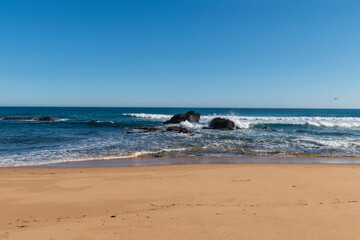 beach and sea Phillip Island Australia Forrest Caves low tide.