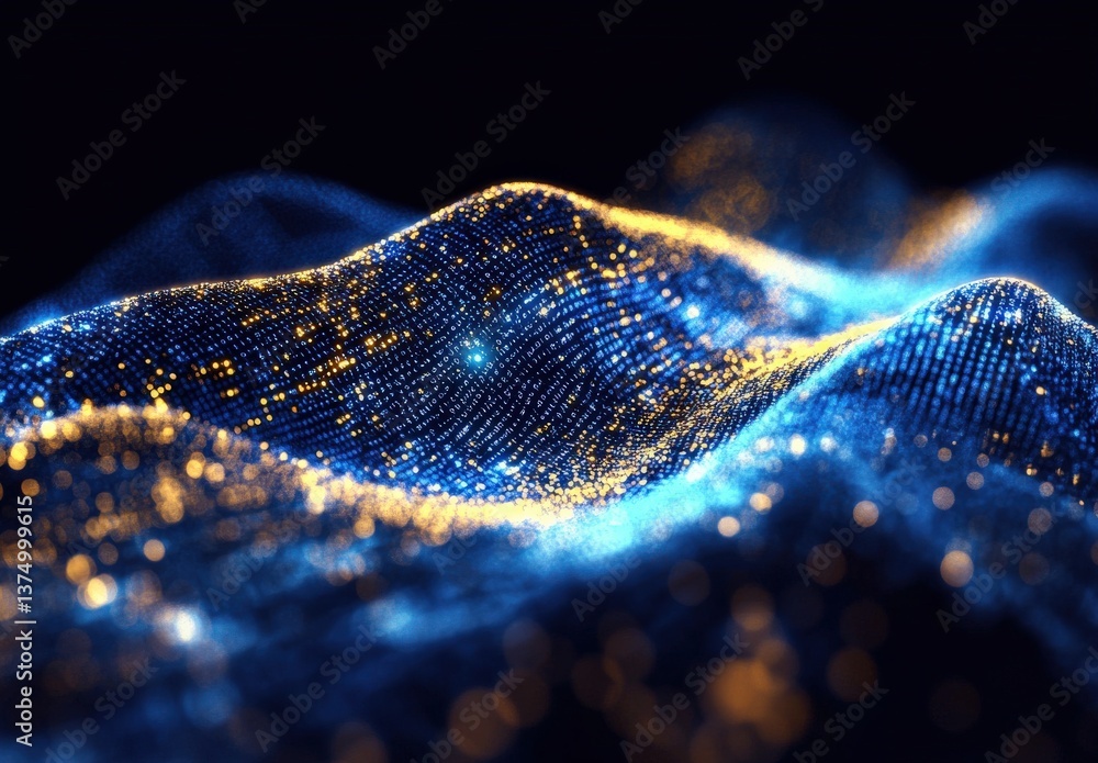 Poster abstract digital waveform display