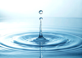 Water drop photography blue liquid droplet ripple clean fresh nature calm reflection surface