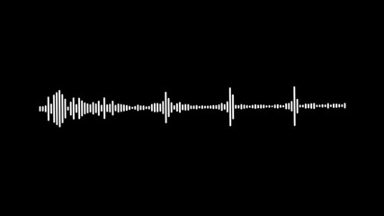 White audio waveform spectrum animation, Animation video white abstract audio sound visualizer wave spectrum,
abstract music sound wave or audio waveform on a black background. audio waveform video.