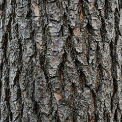 Close-up of tree bark texture, brown, grey, and black tones, rough, furrowed, natural light, Old tree bark texture close up background, vertical lines, 