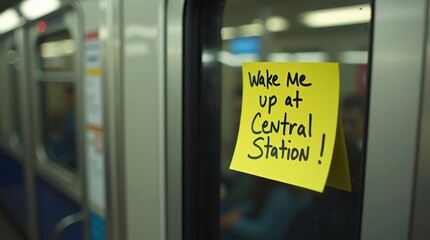 Transportation note for driver at central station transit environment urban viewpoint commuting concept