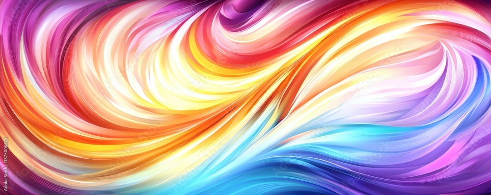 Aufkleber dynamic color flow abstract art digital artwork vibrant swirls colorful gradient background artistic