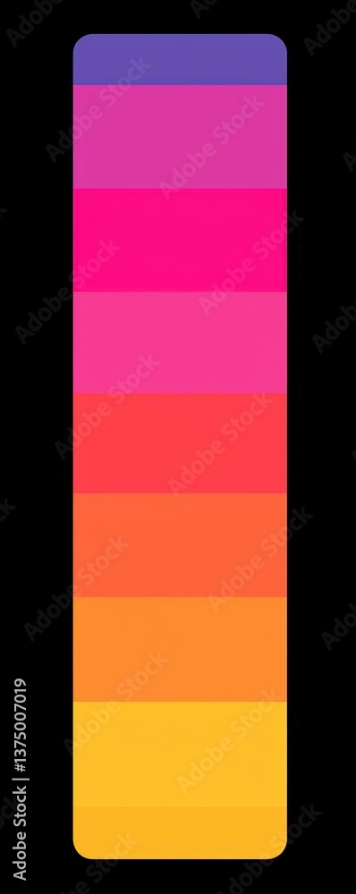 Poster Vibrant color gradient display digital art abstract design modern aesthetic vertical view visual concept