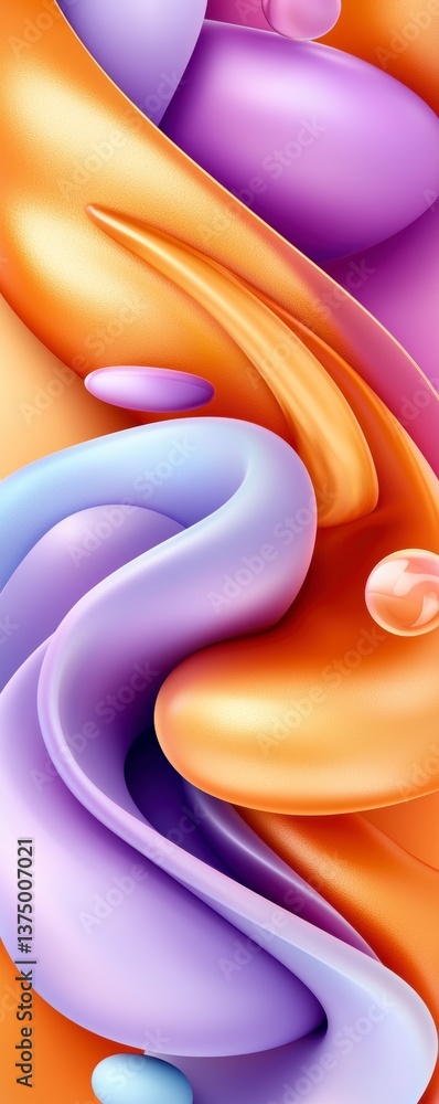 Aufkleber flowing colorful patterns abstract art digital design vibrant environment close-up visual aesthetics