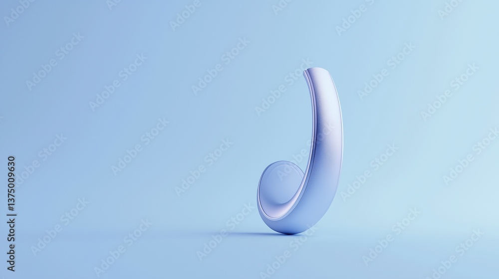 Poster 3d rendering of a letter 