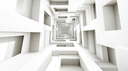 Obraz premium Modern abstract geometric design with white structures