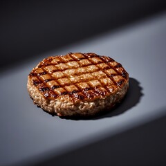 Burger Patty with Grill Marks - Food Close-up Image