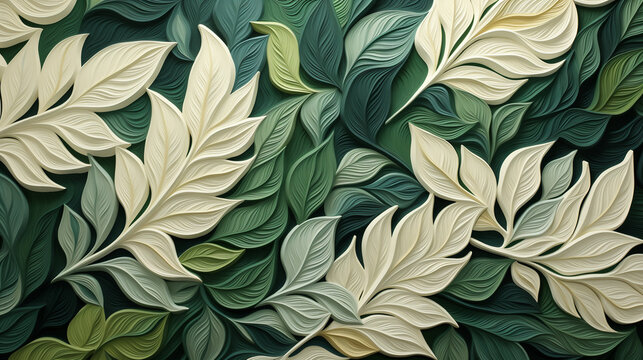astarte.ai: Ivory Florals on Emerald Green Canvas	