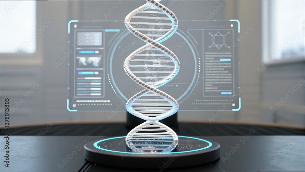 Poster advanced gene editing interface with 3d dna coil visualization