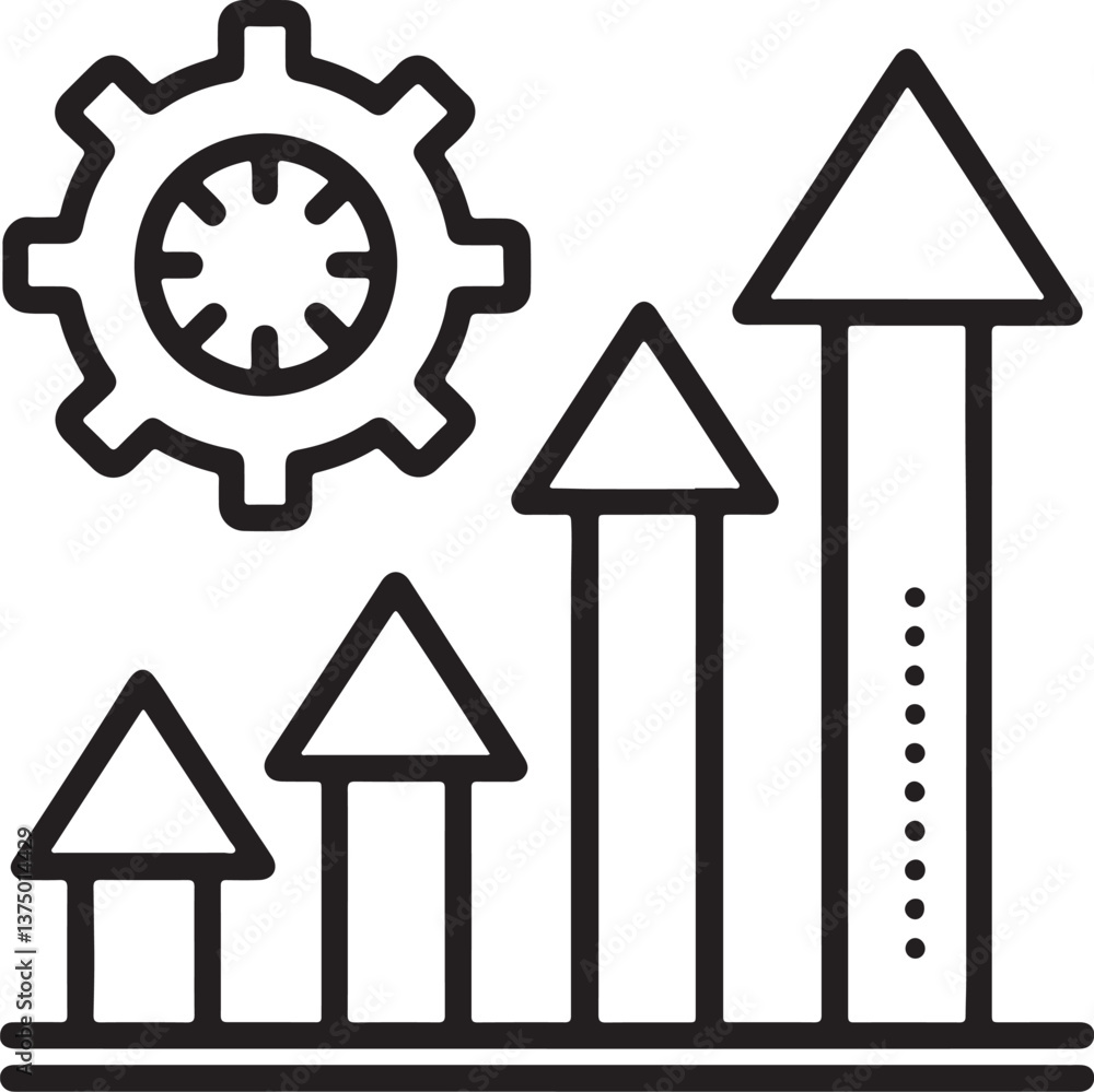 Poster optimization and customization vector icon in flat filled and outline stroke line art.