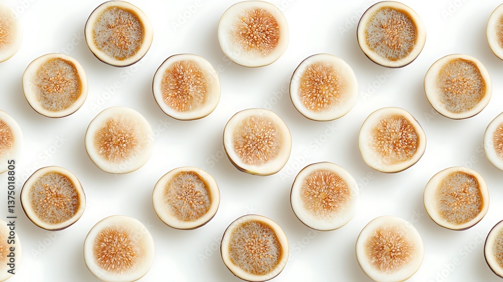 Poster fig slices arranged in a pattern