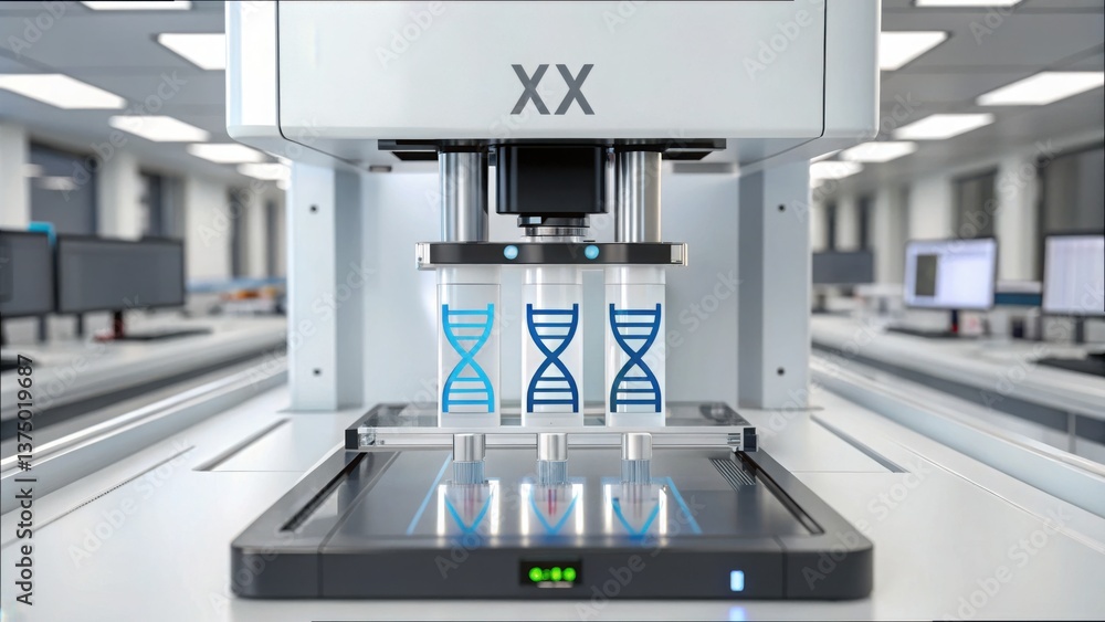 Poster advanced laboratory instrument for dna chromosome editing process