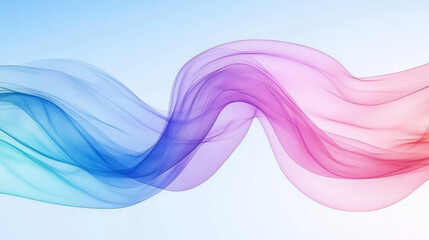 Obraz premium Soft flowing fabric blue and pink hues creates serene atmosphere