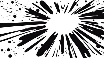 Obraz premium Bold black ink splatter creates energetic background effect