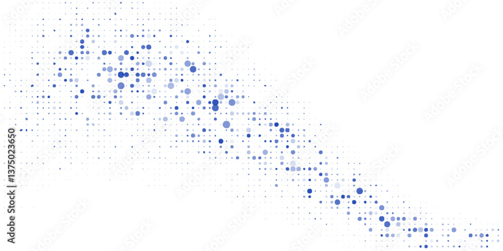 Poster dotted halftone gradient texture. vanishing polka dot background. repeating dots gradation pattern b