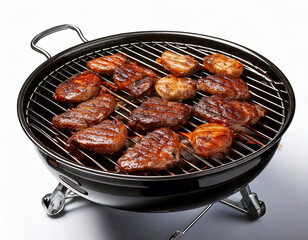 Barbecue close-up on a white background