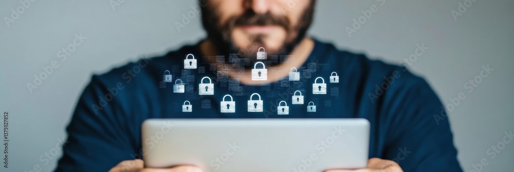 Poster Zero Trust Cybersecurity Visualization Next-Gen Digital Protection for Tech Professionals with Immersive Network Security Interface and Perimeter-Less Defense Strategy
