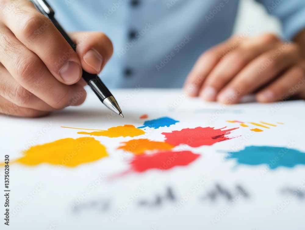 Aufkleber mindful financial planning data-driven investment strategy with vibrant color analysis - next-gen bu
