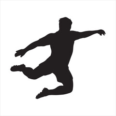 Football player soccer isolated vector silhouette Team sport athlete logo
