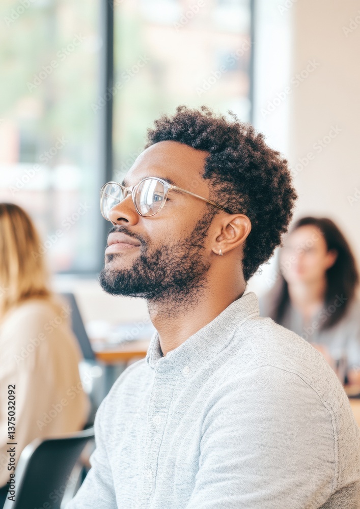 Aufkleber mindful millennial tech professional immersive learning and collaborative innovation in modern works