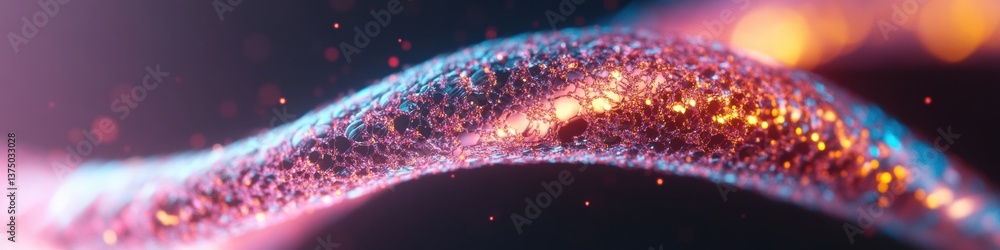 Leinwandbilder Quantum Genomics Visualization Luminescent DNA Macro Exploring Precision Medicine through Cutting-Edge Computational Biology and Artificial Intelligence Innovations
