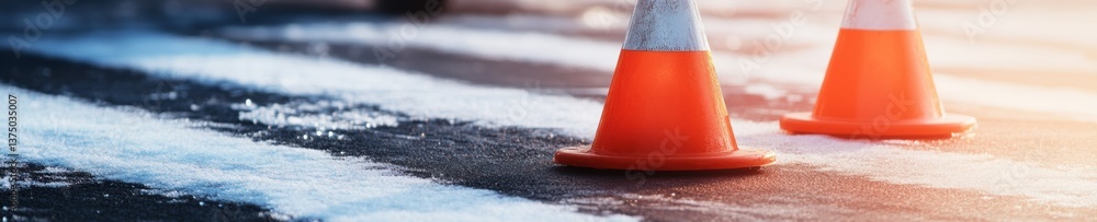 Aufkleber resilient urban safety hyper-realistic winter emergency response visualization with high-visibility 