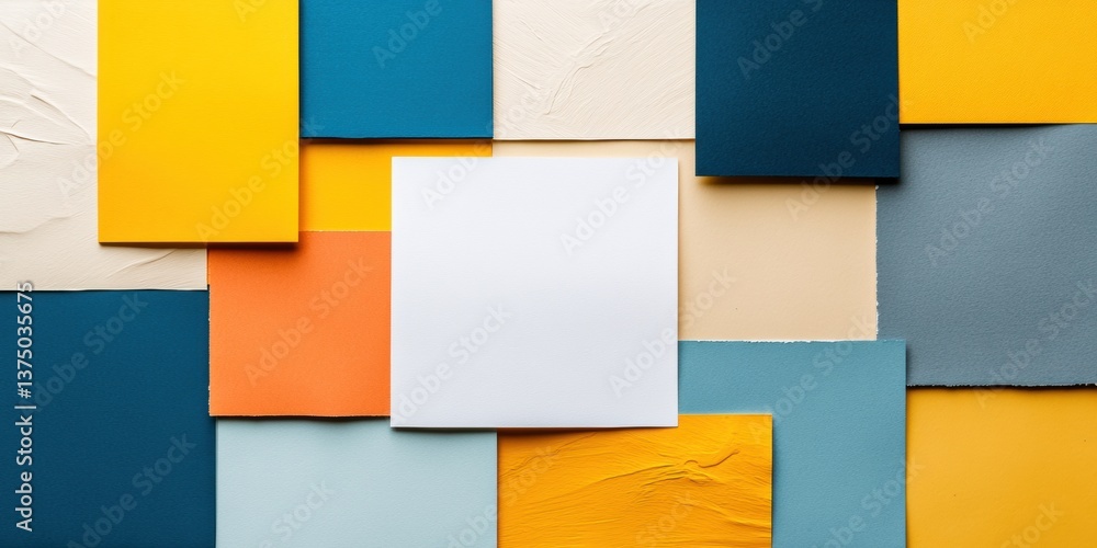 Poster Dynamic Color Block Design Modern Minimalist Abstract Geometric Composition Exploring Bold Urban Graphic Trends in Contemporary Visual Communication
