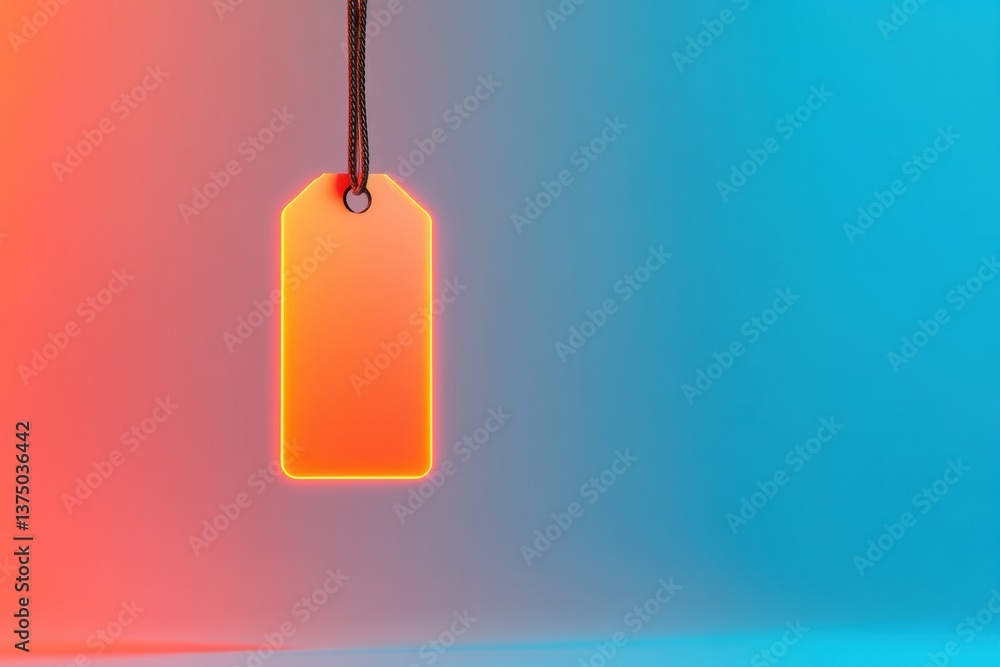 Poster minimalist gradient identity tag vibrant digital branding mockup for creative professionals - modern