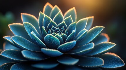 Close-up of a vibrant succulent plant with intricate, overlapping leaves