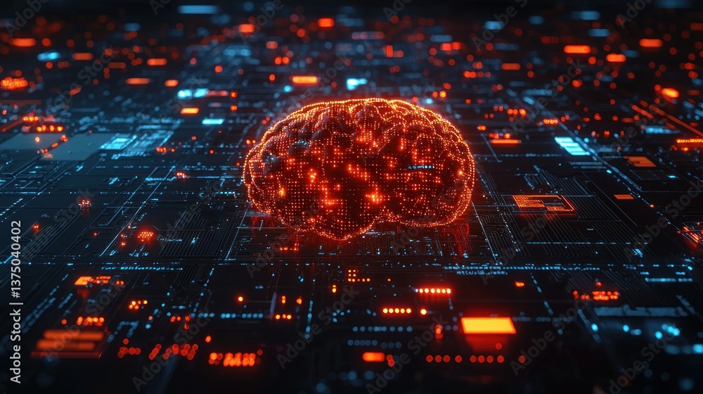 Poster digital brain: artificial intelligence and neural networks
