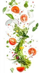 High definition fresh vegetable salad