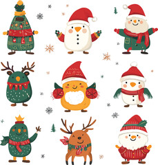 New Christmas cartoon on white background