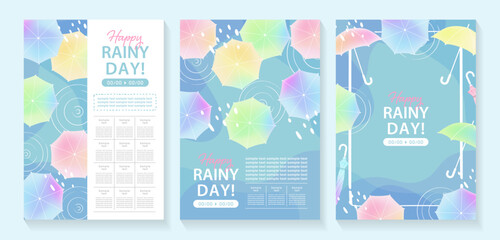 傘の背景テンプレートセット_5 © cocirael