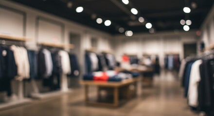 Fototapeta premium Blurry Retail Store Interior Soft Lighting. AI Generated