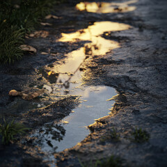 Obraz premium autumn leaves on the road