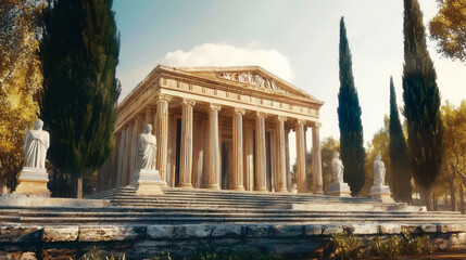 Obraz premium greek temple with tall columns