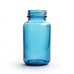 Empty Teal Glass Bottle Mockup Perfect for Product Displays and Branding Designs