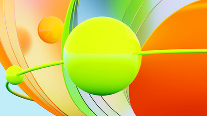 A vibrant abstract background with dynamic shapes and smooth gradients, perfect for desktop wallpapers and smartphone screens. Ideal for modern and futuristic designs. 3d render