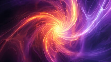 Obraz premium Energy Vortex: A spiraling motion of concentrated energy, commonly shown in fantasy or science fiction visuals, representing powerful, dynamic forces at work.