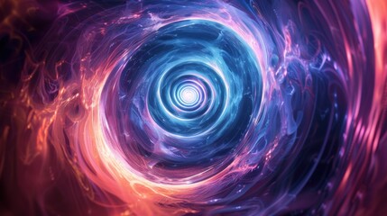 Energy Vortex: A swirling, spiraling motion symbolizing concentrated energy, often depicted in fantasy or sci-fi visuals to represent powerful forces in motion.
