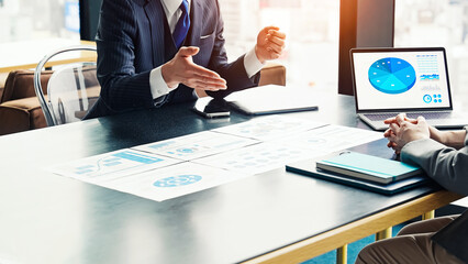 Group of business people meeting in an office